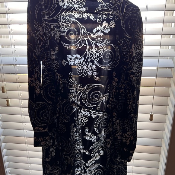 Apt 9 Babydoll Teddy and Robe, size M Black & White - Picture 12 of 13